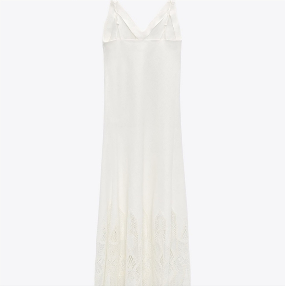 NEW Zara Limited Edition Embroidery Lace and Linen maxi dress - Picture 5 of 7